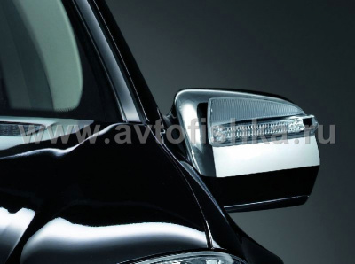 Mercedes W164 ML (2009-) декоративные накладки на боковые зеркала заднего вида, хромированные, оригинал MERCEDES, комплект 2 шт.